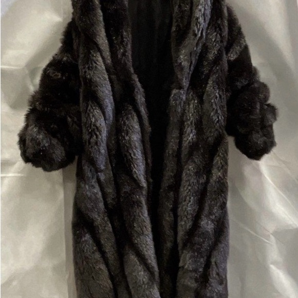 Vintage Monterey Fashion Faux Chocolate Minx Fur Full Length - Picture 7 of 11